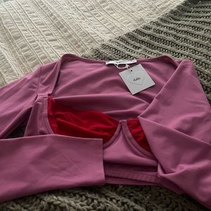 nwt adika cropped cupped top